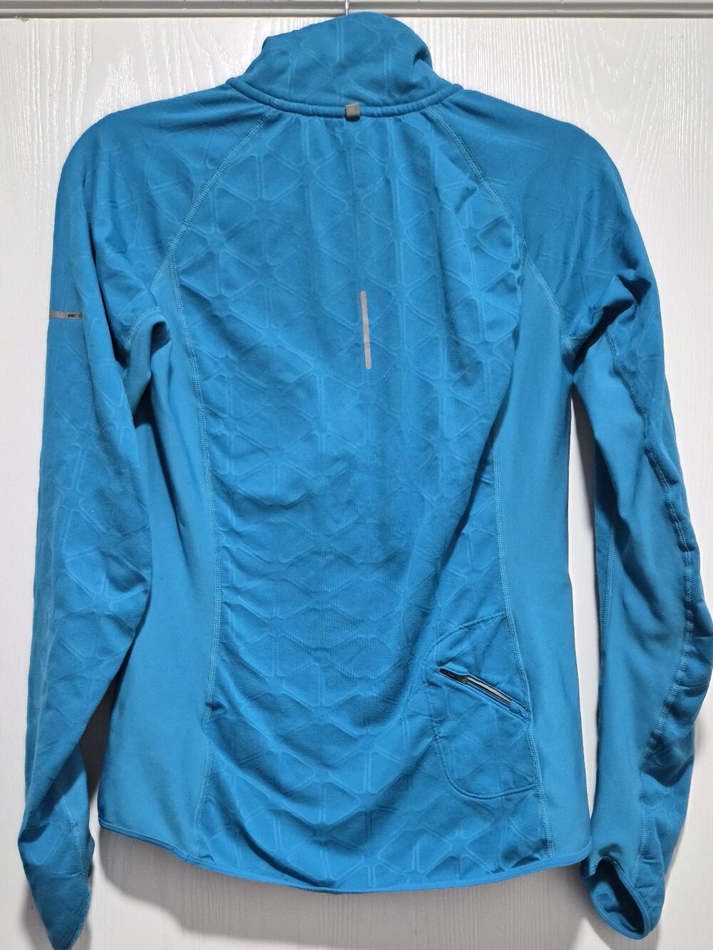 Nike Women’s Running Dri-Fit Turquoise Blue Half-Zip Long Sleeve Top Size M - Picture 6 of 11